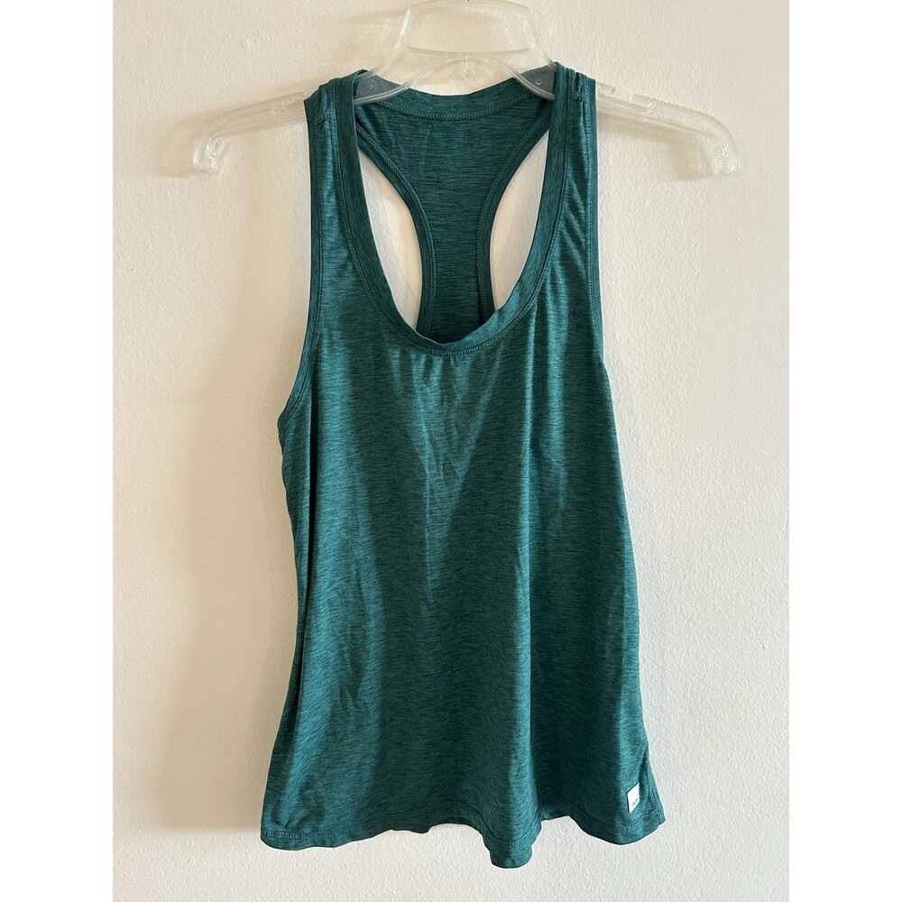 Vuori Lux Racerback Heather Olive Green Athletic Tank Top Size M